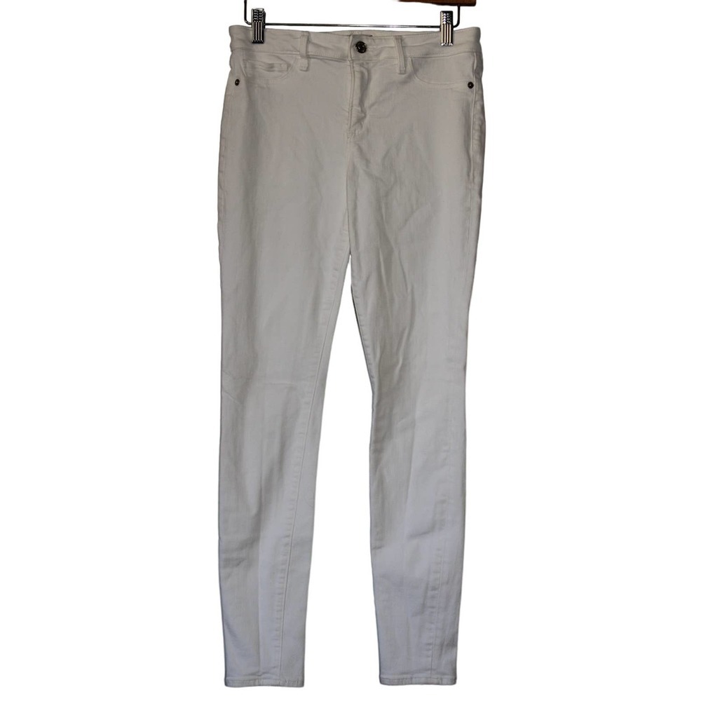 Women's Abercrombie & Fitch Harper Super Skinny White Cotton Jeans Size 27 / 4